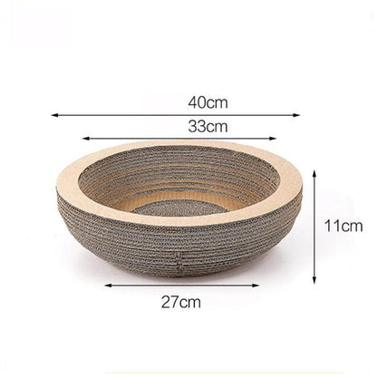 Cat Scratching Board With Catnip Claw Grinding Plate Corrugated Paper Cat Scratching Board Triangle with Ball - Lily Depot