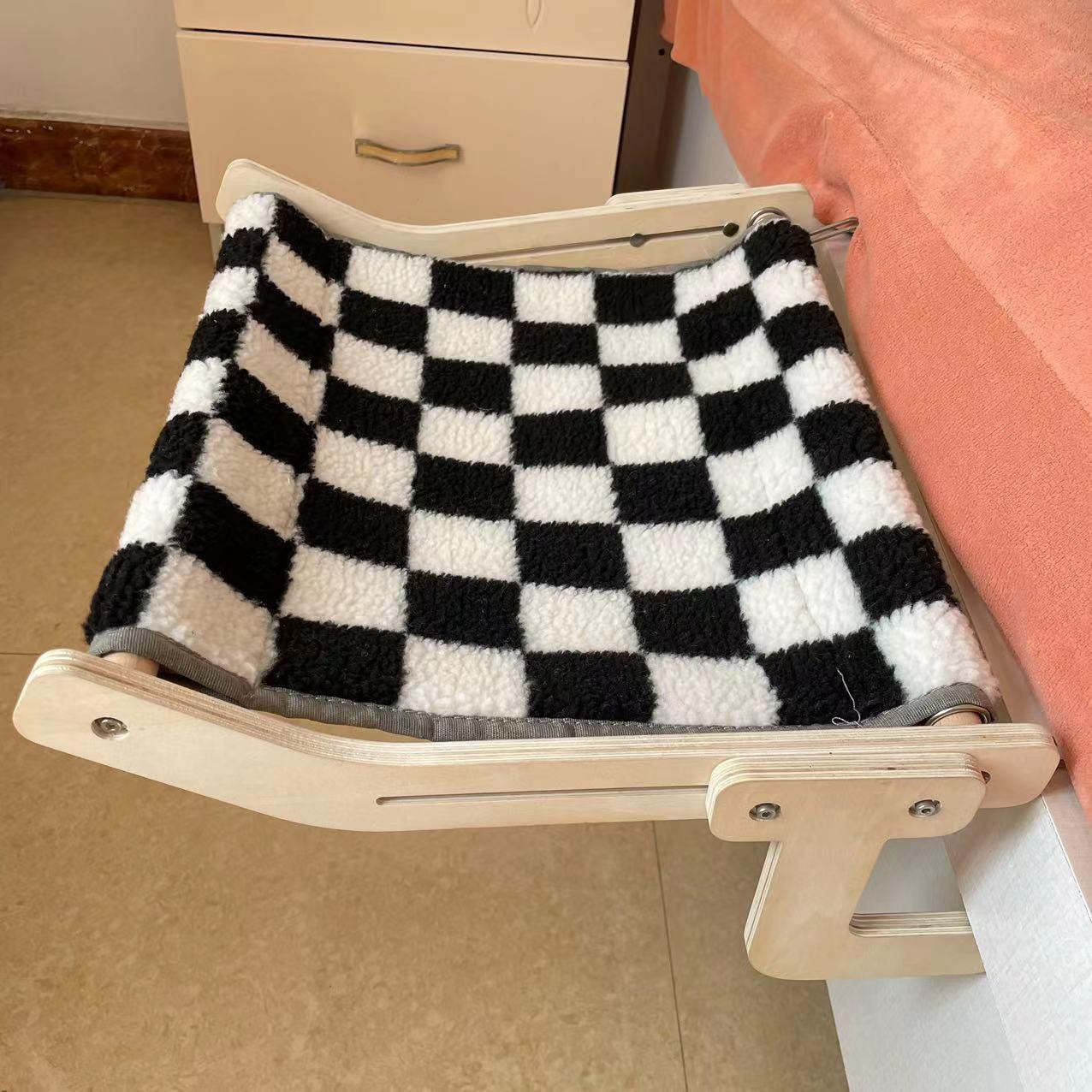 Hanging Cat Bed Window Hammock Sofa House Furniture Kitten Indoor Washable Removable Seat Wooden Sleeping Bed Perch Shelves - Lily Depot