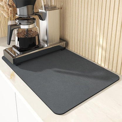 Mat Super Absorbent Kitchen Absorbent Mat Antiskid Draining Coffee Dish Drying Mat Quick Dry Bathroom Drain Pad Tableware Mat - Lily Depot