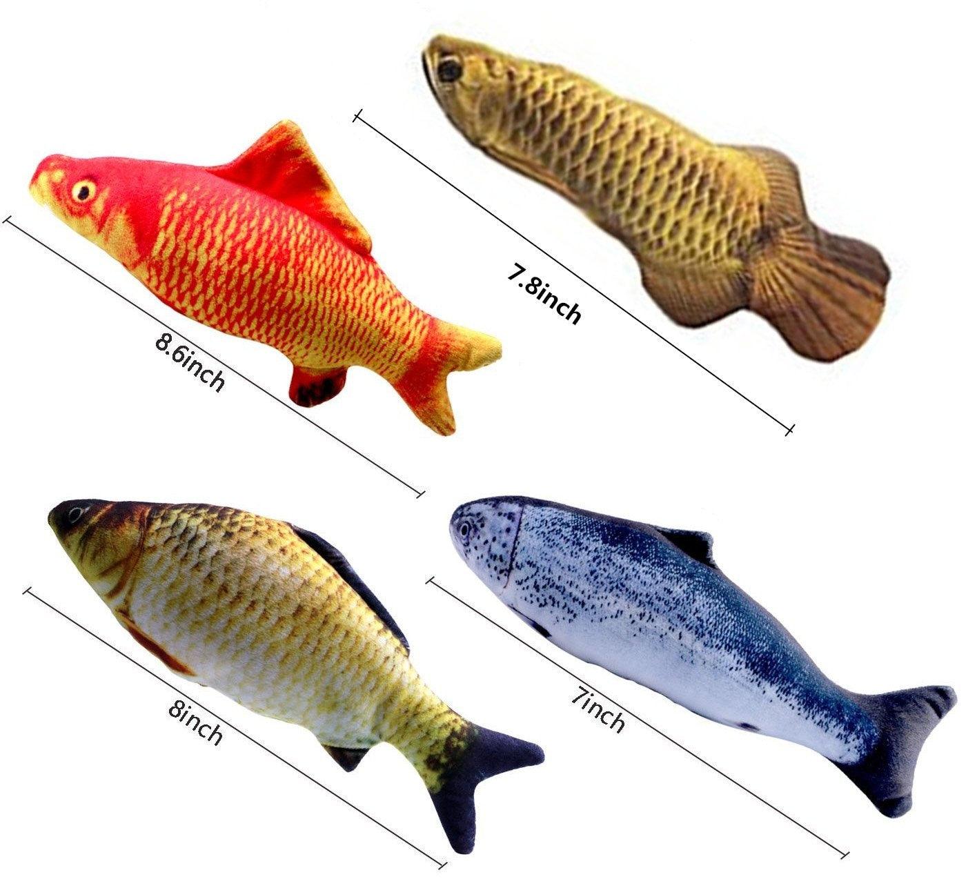 20CM Pet Cat Toy Fish Built-In Cotton Battery-Free Ordinary Simulation Fish Cat Interactive Entertainment Play Cat Toys - Lily Depot