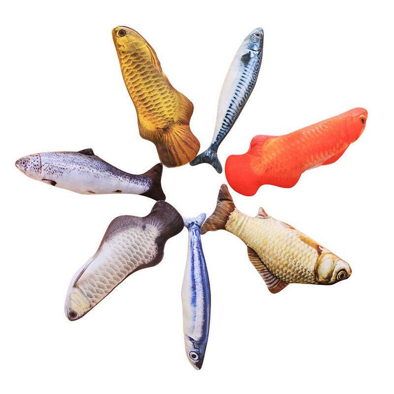 20CM Pet Cat Toy Fish Built-In Cotton Battery-Free Ordinary Simulation Fish Cat Interactive Entertainment Play Cat Toys - Lily Depot