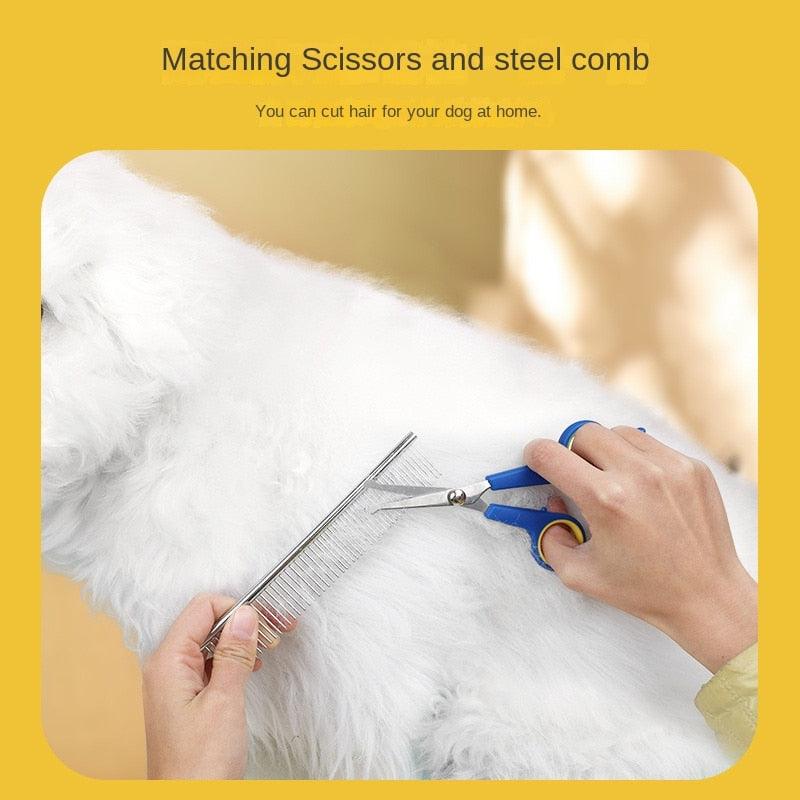 8pcs Pet Dogs cleaning tool set Cat Dog Hair Remover Dog Grooming Cat Supplies Comb Hair Removal Brush Dog Toothbrush Dog Comb - Lily Depot