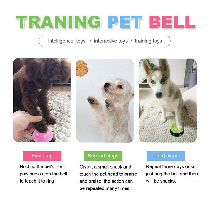 Pet Training Bell Dog Cat Interactive Sound Toy Pet Ordering Meal Footprint Trainer Feeding Reminder Pet Intelligence Training - Lily Depot