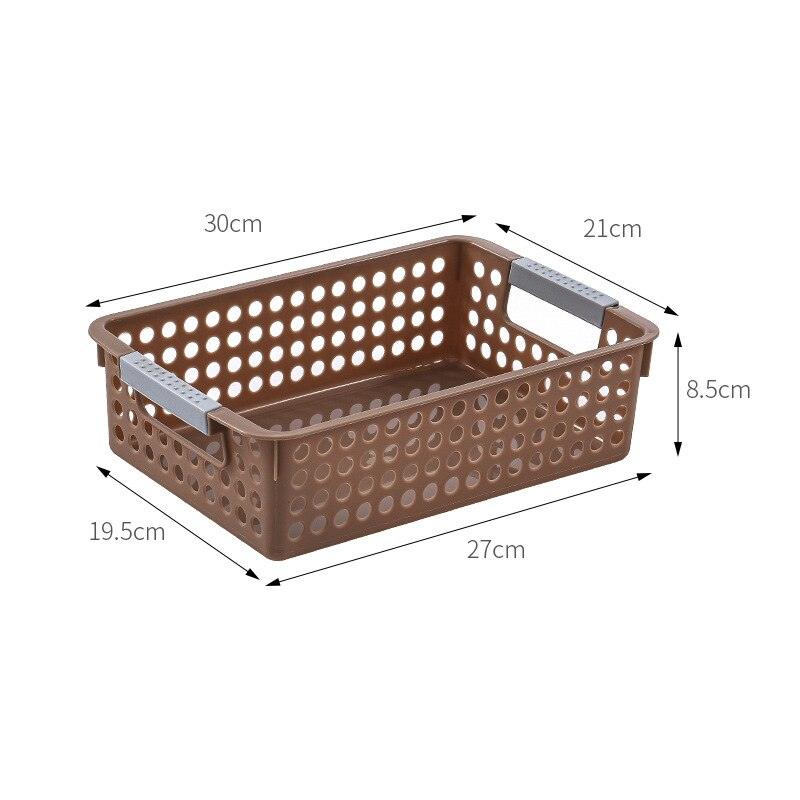 Desk Plastic Hollow Storage Basket Container Bathroom Dirty Laundry Baskets Kitchen Cabinet Organizer for Small Things Toy Box - Lily Depot