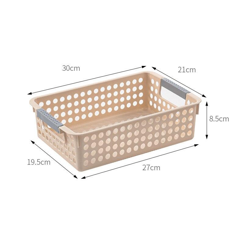 Desk Plastic Hollow Storage Basket Container Bathroom Dirty Laundry Baskets Kitchen Cabinet Organizer for Small Things Toy Box - Lily Depot