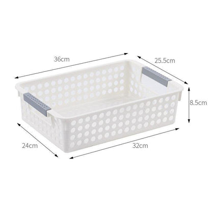 Desk Plastic Hollow Storage Basket Container Bathroom Dirty Laundry Baskets Kitchen Cabinet Organizer for Small Things Toy Box - Lily Depot