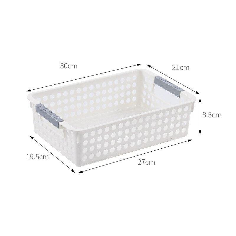 Desk Plastic Hollow Storage Basket Container Bathroom Dirty Laundry Baskets Kitchen Cabinet Organizer for Small Things Toy Box - Lily Depot