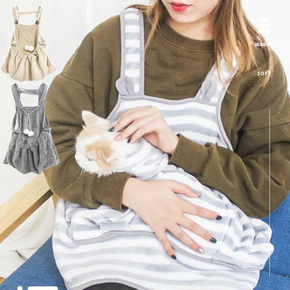 Winter Cat Hug Clothes, Hair-proof Apron, Cat Suit, Can Hold Cats, Sleep with Cat Bag, Sweater, Cat Bag - Lily Depot