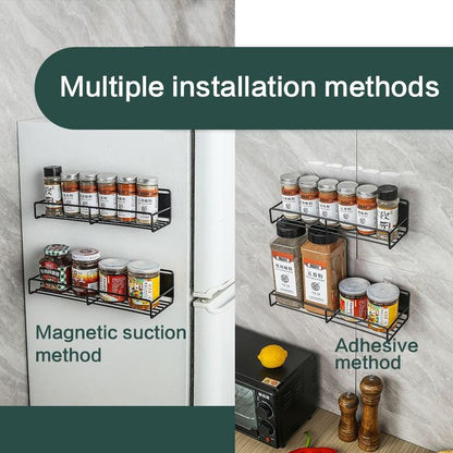 Magnetic Style Storage Organizer Kitchen Cabinet Storage Adsorbable Refrigerator Dish Drainer Useful Things for Kitchen Fridge - Lily Depot