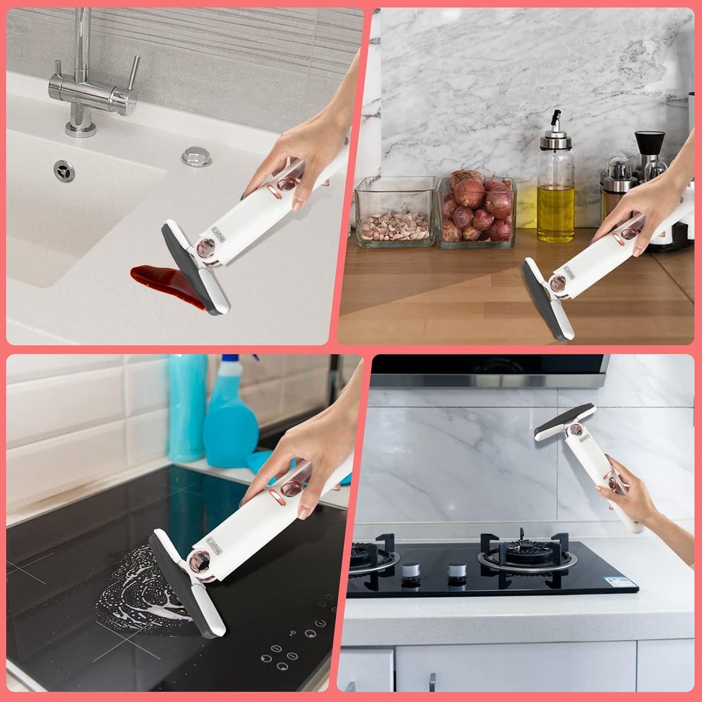 Mini Squeeze Mop New Handheld Cleaner Cleaning Mops Household Cleaning Tool for Kitchen Car Window Glass Desk with Sponge - Lily Depot