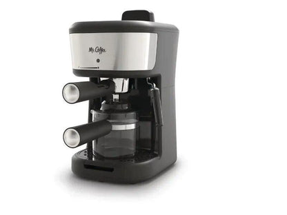 Mr. Coffee® 4-Shot Steam Espresso, Cappuccino, and Latte Maker in Black - Lily Depot