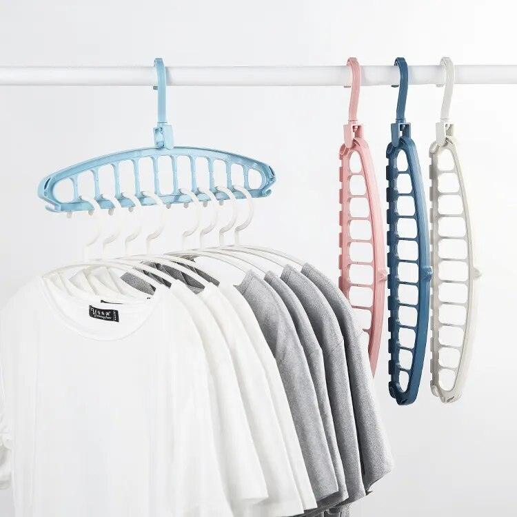 Multifunctional hanger household underwear folding magic storage creative rotating hanging clothes anti-skid drying rack - Lily Depot