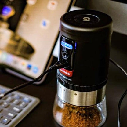 OCEANRICH electric coffee grinder rechargeable ceramic burr coarseness 20g adjustable 5 grind settings for kinds of brew method - Lily Depot