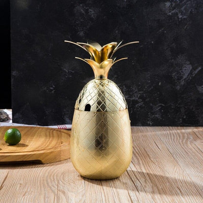 Pineapple Cocktail 500ml Cup Moscow Mule stainless steel pineapple cup metal copper Cup creative personalized Cocktail Cup - Lily Depot