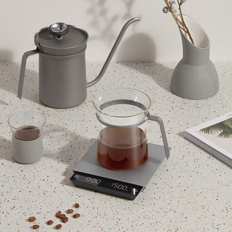 Portable Coffee Scale 0.5g / 3kg Pour-over Coffee Scale Built-in Rechargeable Battery Food Scale Digital Portable Kitchen Scale - Lily Depot