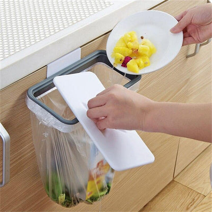 Portable Plastic Garbage Hanging Bag Kitchen Trash Storage Rack Bag Hanging Kitchen CabinetTrash Kitchen Trash - Lily Depot