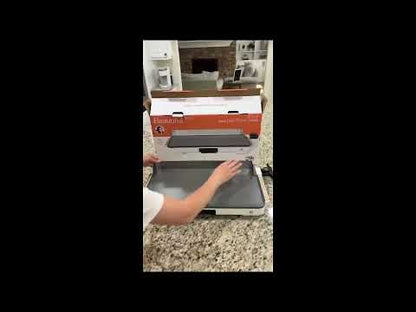 Beautiful XL Electric Griddle 12" x 22"- Non-Stick, Cornflower Blue by Drew Barrymore