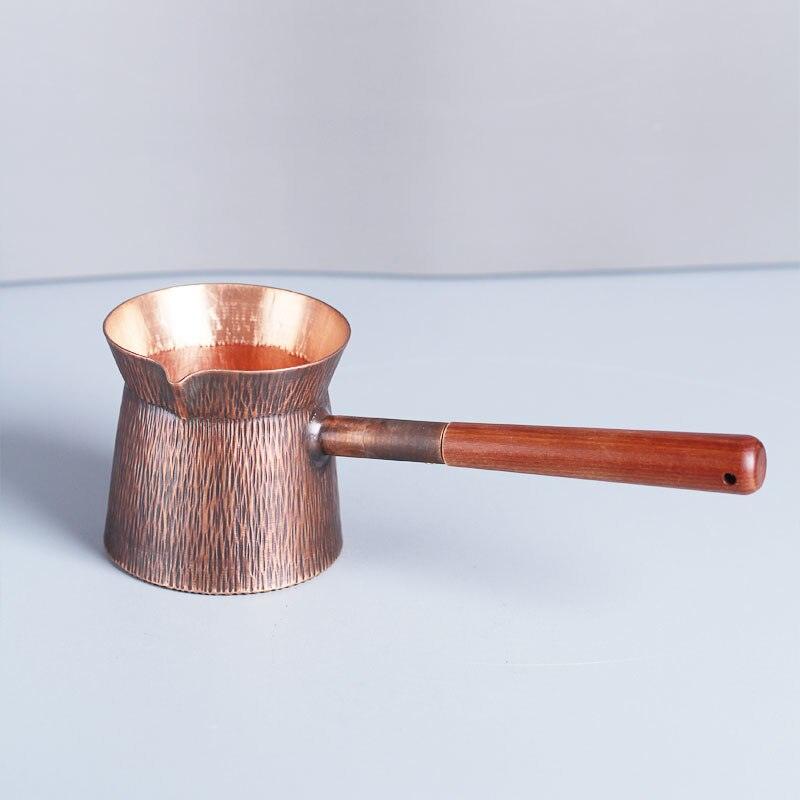 Pure Red Copper Coffee Tea Pot Cup Spoon Set Drinkware Long Gooseneck Spout Kettle Hand Drip Kettle turkish Coffee Maker Set - Lily Depot