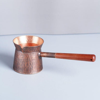 Pure Red Copper Coffee Tea Pot Cup Spoon Set Drinkware Long Gooseneck Spout Kettle Hand Drip Kettle turkish Coffee Maker Set - Lily Depot