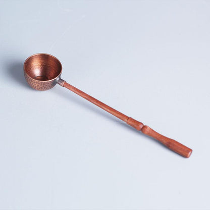 Pure Red Copper Coffee Tea Pot Cup Spoon Set Drinkware Long Gooseneck Spout Kettle Hand Drip Kettle turkish Coffee Maker Set - Lily Depot