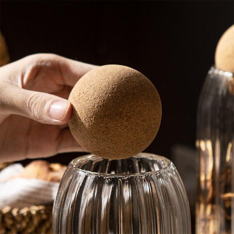 Small Glass Beans Bottle Cereal Food Storage Container Seasoning Spice Apothecary Jars with Lid Candy Dispenser Canister Set - Lily Depot