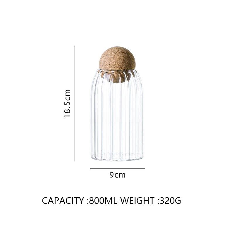 Small Glass Beans Bottle Cereal Food Storage Container Seasoning Spice Apothecary Jars with Lid Candy Dispenser Canister Set - Lily Depot