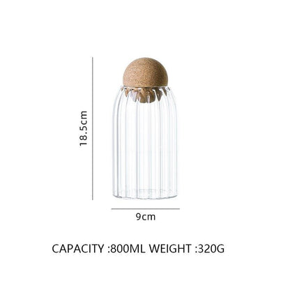 Small Glass Beans Bottle Cereal Food Storage Container Seasoning Spice Apothecary Jars with Lid Candy Dispenser Canister Set - Lily Depot
