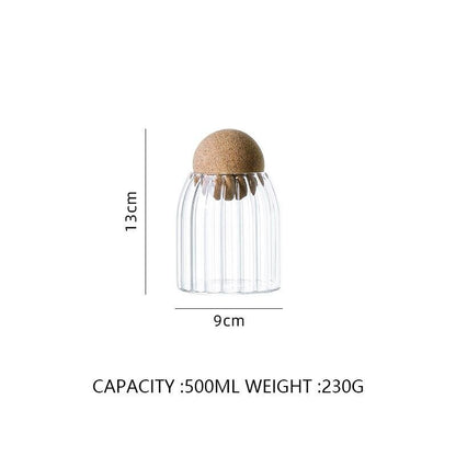 Small Glass Beans Bottle Cereal Food Storage Container Seasoning Spice Apothecary Jars with Lid Candy Dispenser Canister Set - Lily Depot