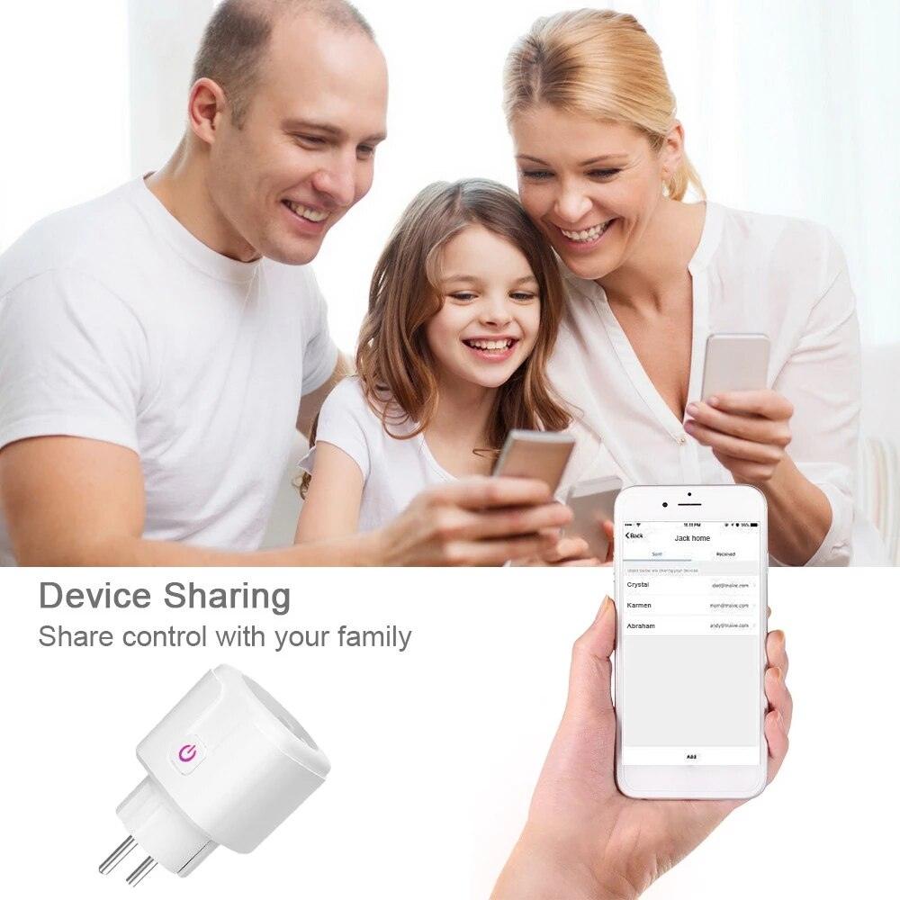 WiFi Smart Plug EU US UK Adaptor Remote Voice Control Power Energy Monitor Outlet Timer Socket for Alexa Google Home - Lily Depot