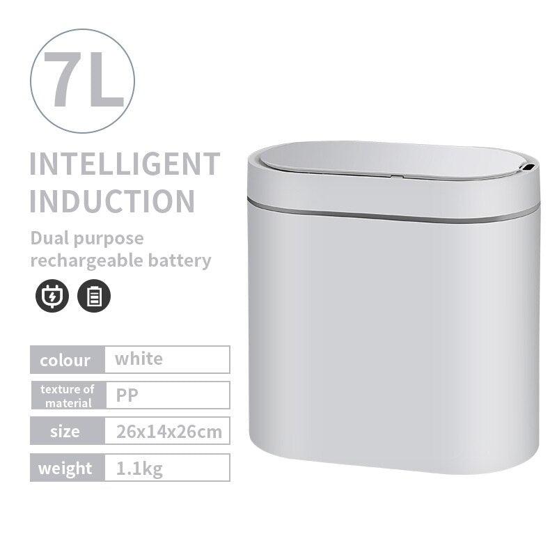Smart Sensor Trash Can Electronic Automatic Bathroom Toilet Household Waterproof Narrow Seam Storage Bucket Smart Home Trash Bin - Lily Depot