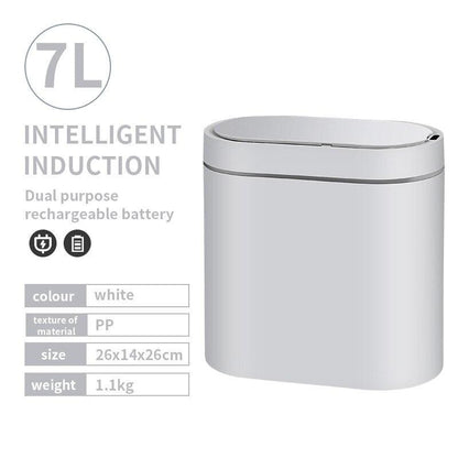 Smart Sensor Trash Can Electronic Automatic Bathroom Toilet Household Waterproof Narrow Seam Storage Bucket Smart Home Trash Bin - Lily Depot