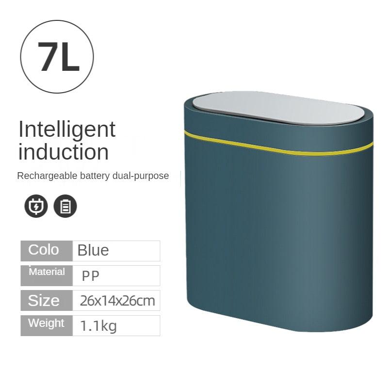 Smart Sensor Trash Can Electronic Automatic Bathroom Toilet Household Waterproof Narrow Seam Storage Bucket Smart Home Trash Bin - Lily Depot