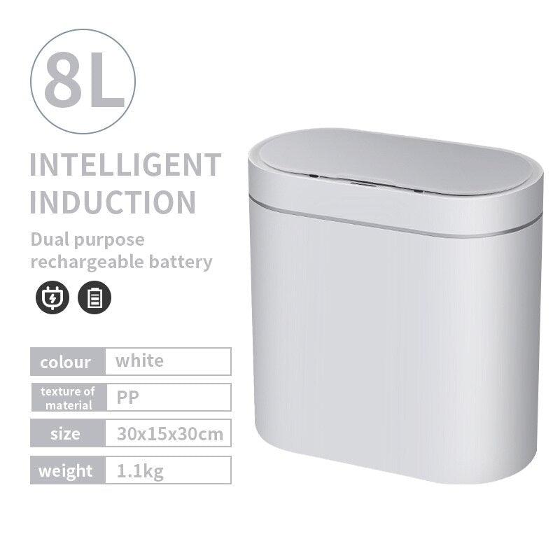 Smart Sensor Trash Can Electronic Automatic Bathroom Toilet Household Waterproof Narrow Seam Storage Bucket Smart Home Trash Bin - Lily Depot
