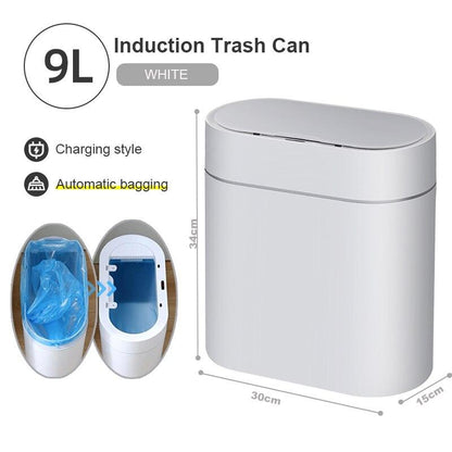 Smart Sensor Trash Can Electronic Automatic Bathroom Toilet Household Waterproof Narrow Seam Storage Bucket Smart Home Trash Bin - Lily Depot