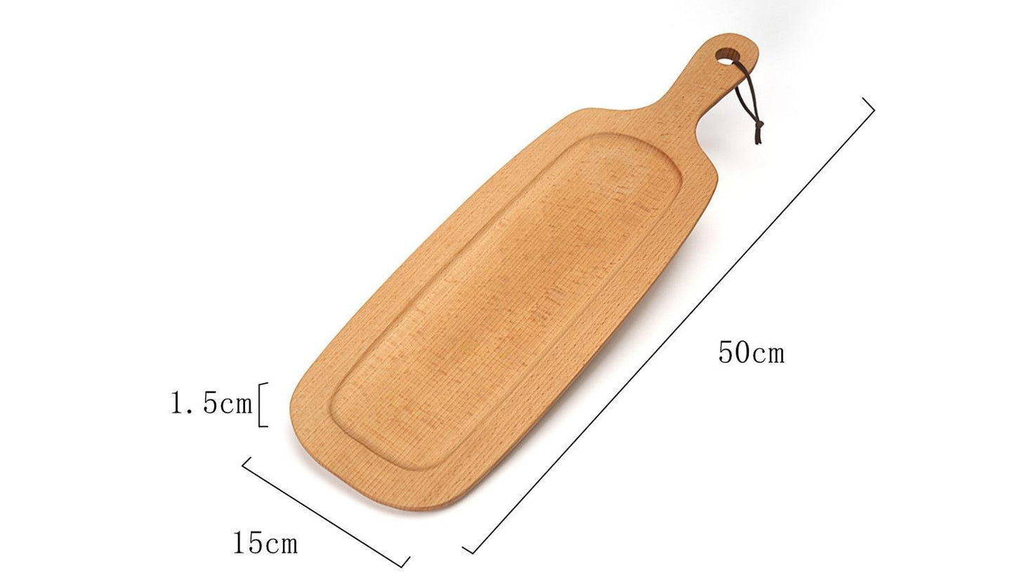 Solid Wood Small Cutting Board with Handle for Charcuterie, Bread, Vegetables,Fruits, Kitchen Serving Tray - Lily Depot