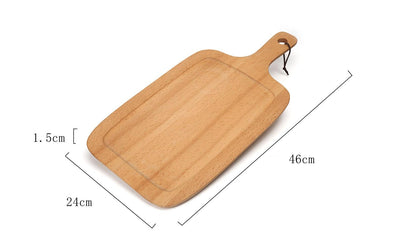 Solid Wood Small Cutting Board with Handle for Charcuterie, Bread, Vegetables,Fruits, Kitchen Serving Tray - Lily Depot
