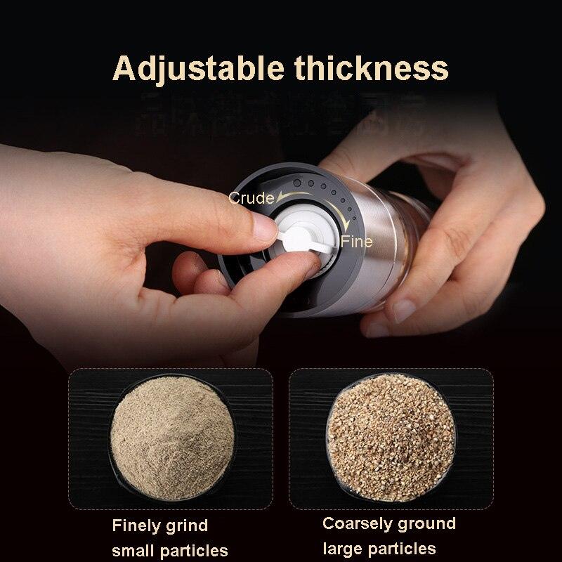 Stainless steel Double head salt and pepper grinder machine pulverizer shakers spice jar condiment bottle pepper grain mill - Lily Depot