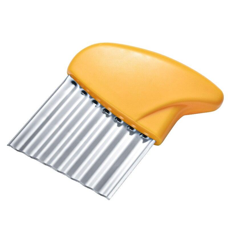 Stainless Steel Potato Chip Slicer Dough Vegetable Fruit Crinkle Wavy Slicer Knife Potato Cutter Chopper French Fry Maker Tools - Lily Depot