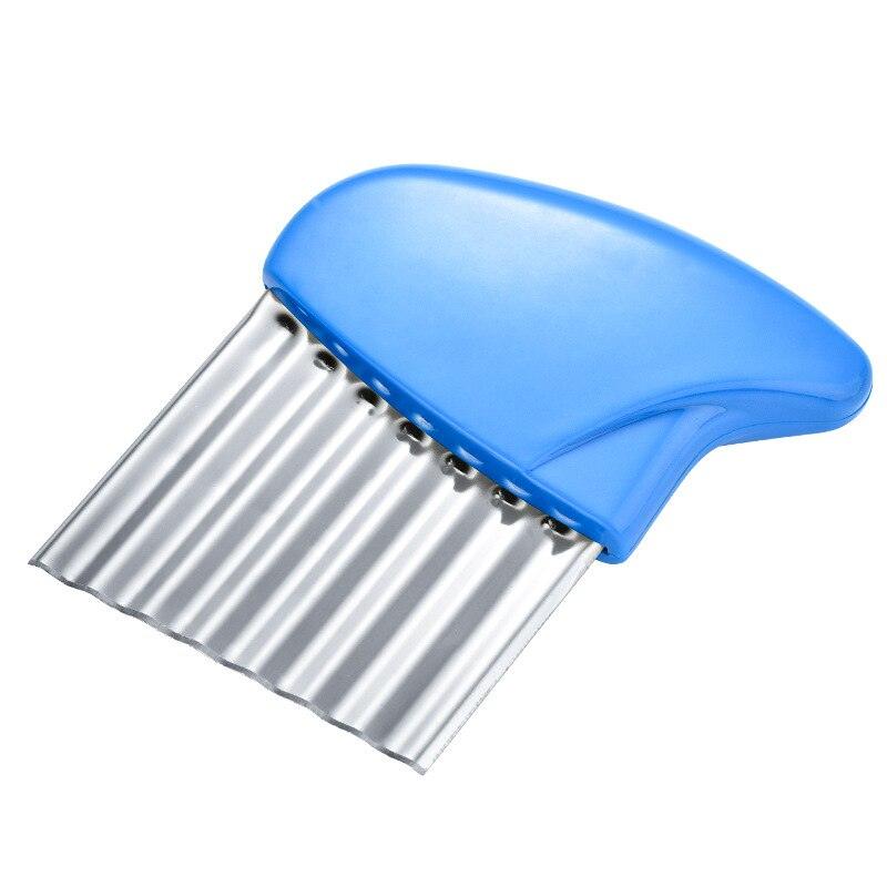 Stainless Steel Potato Chip Slicer Dough Vegetable Fruit Crinkle Wavy Slicer Knife Potato Cutter Chopper French Fry Maker Tools - Lily Depot