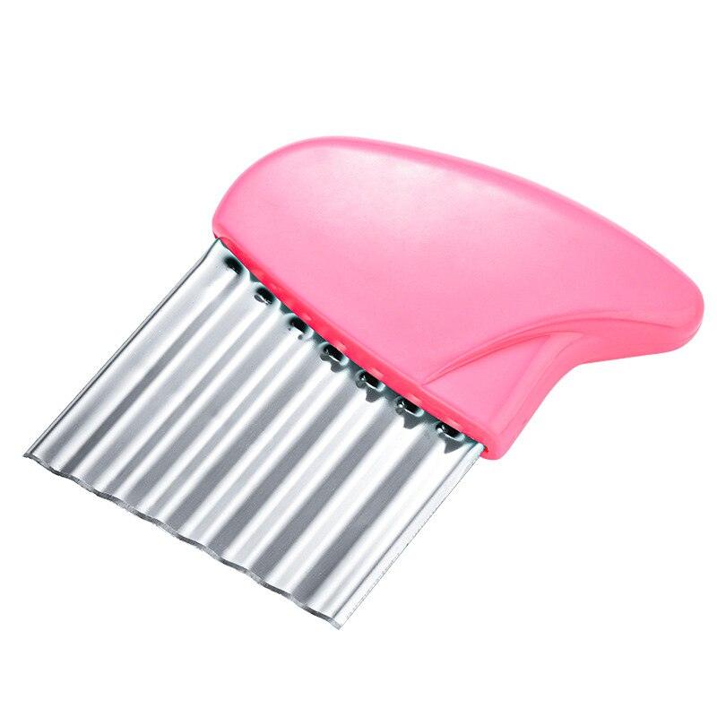 Stainless Steel Potato Chip Slicer Dough Vegetable Fruit Crinkle Wavy Slicer Knife Potato Cutter Chopper French Fry Maker Tools - Lily Depot