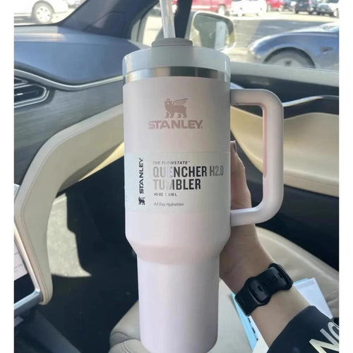 Stanley Quencher 2.0 Stainless Steel Vacuum Insulated Tumbler with Lid and Straw 40oz Thermal Travel Mug Coffee Hot Cup - Lily Depot