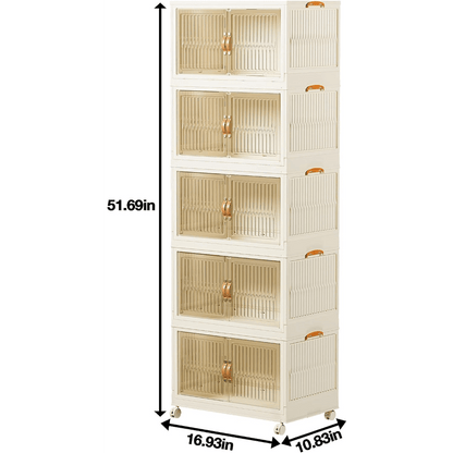 Storage Bins with Lids and Doors Foldable Storage Boxes - Lily Depot