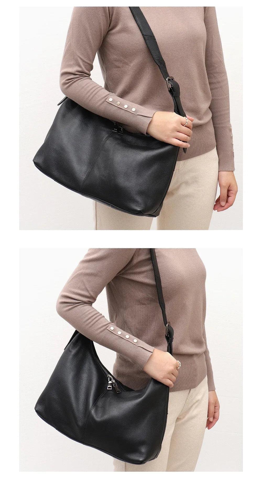 Messenger-Tasche aus Echtleder - Agatha