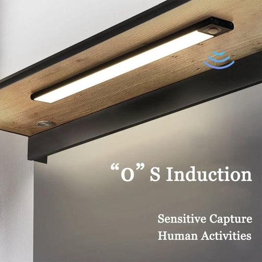 Ultra-thin LED Light Wireless Motion Sensor Night Light USB Rechargeable Magnetic Lighting Kitchen Cabinet Wardrobe Night Lamp - Lily Depot