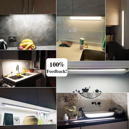 Ultra-thin LED Light Wireless Motion Sensor Night Light USB Rechargeable Magnetic Lighting Kitchen Cabinet Wardrobe Night Lamp - Lily Depot