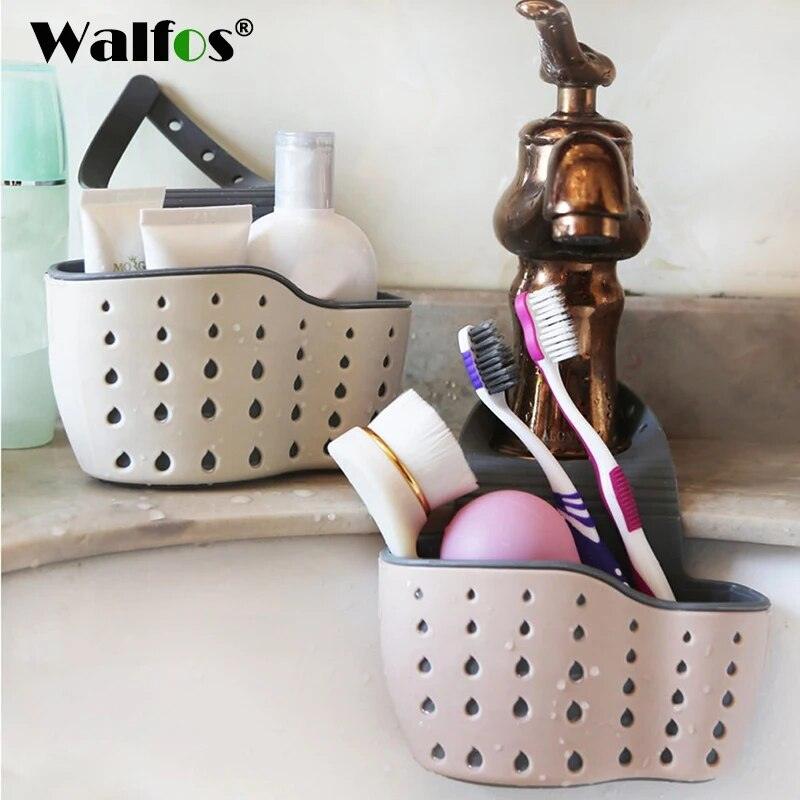 Useful Suction Cup Kitchen Sponge Drain Holder PP Rubber Toilet Soap Shelf Organizer Sponge Storage Rack Basket Wash Cloth Tools - Lily Depot