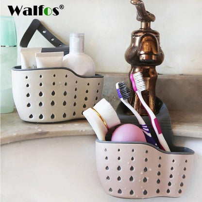 Useful Suction Cup Kitchen Sponge Drain Holder PP Rubber Toilet Soap Shelf Organizer Sponge Storage Rack Basket Wash Cloth Tools - Lily Depot