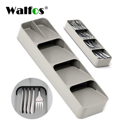Walfos 5 Compartment Cutlery Rack Cabinet Organizer Cutlery Storage Rack Cutlery Kitchen Seasoning Jar Spice Storage Rack Drawer - Lily Depot