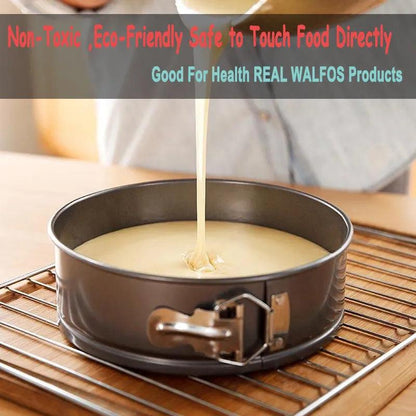WALFOS Removable Bottom Non-Stick Metal Bake Mould Round Cake Pan Bakeware Carbon Steel Cakes Molds cake baking pans baking tray - Lily Depot