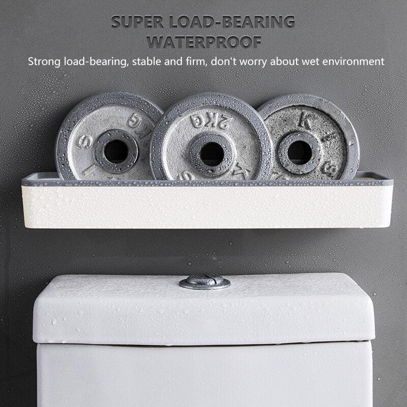 Wall Hanging Storage Cabinet Rack Punch Free Multifunctional Bathroom Toilet Above Artifact Shelf Organizer Without Drilling - Lily Depot
